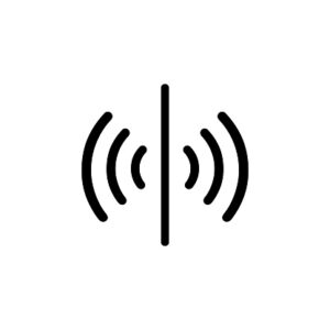Sensor vector icon, signal symbol. Simple, flat design for web or mobile app